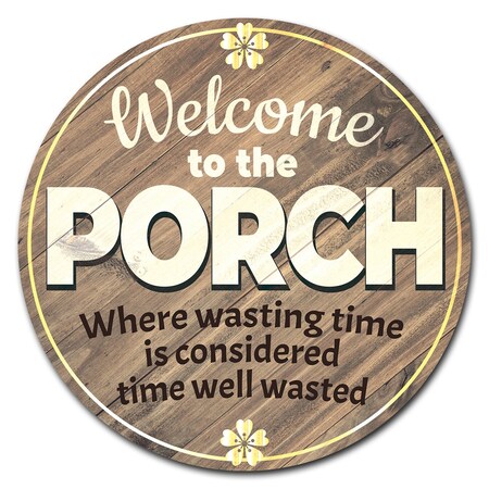 Welcome Puppy Circle Vinyl Laminated Decal